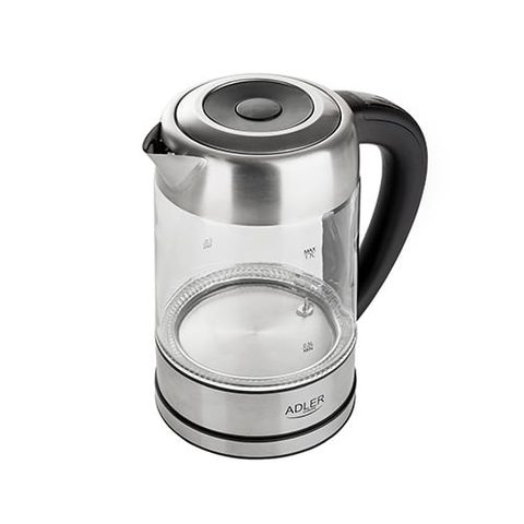 Adler Ad 1247 New Bouilloire 1,7 L 2200 W Noisettes, Acier Inoxydable