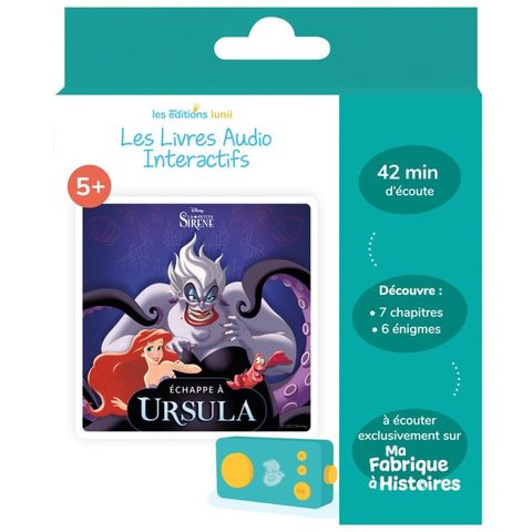 Lunii Défi vilain: Échappe à Ursula !, livre audio interactif dès 5 ans pour Ma Fabrique à Histoires