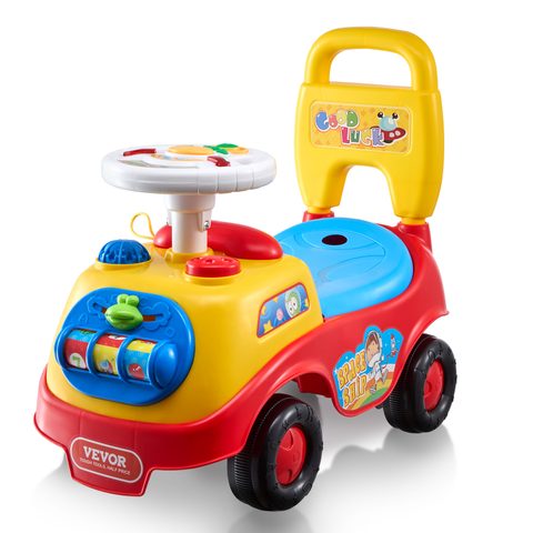 Vevor Voiture à pousser 1-3 ans, jouet à monter, volant musical, klaxon. Rangement sous siège, garçons