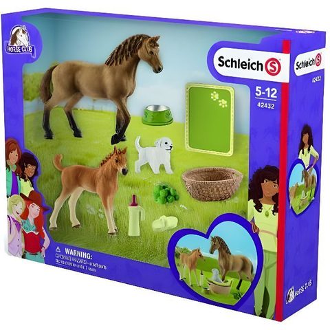 Schleich Figurine 42432 Les soins pour bebe animaux dHorse Club Sarah