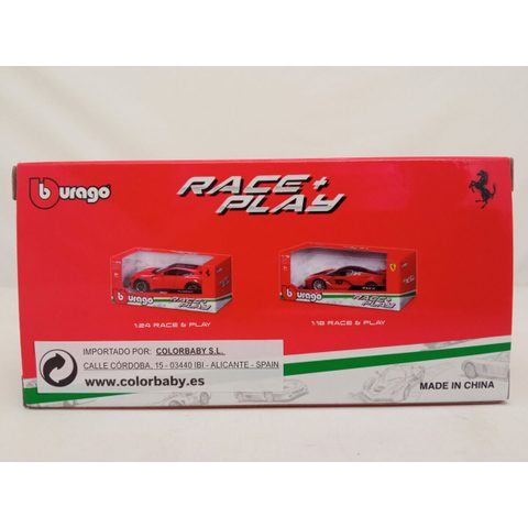 Bburago Voiture Ferrari Rouge (1 Unité)