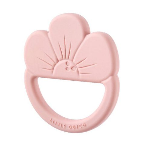Little Dutch Anneau De Dentition En Silicone En Forme De Fleur Rose Pour Bébé