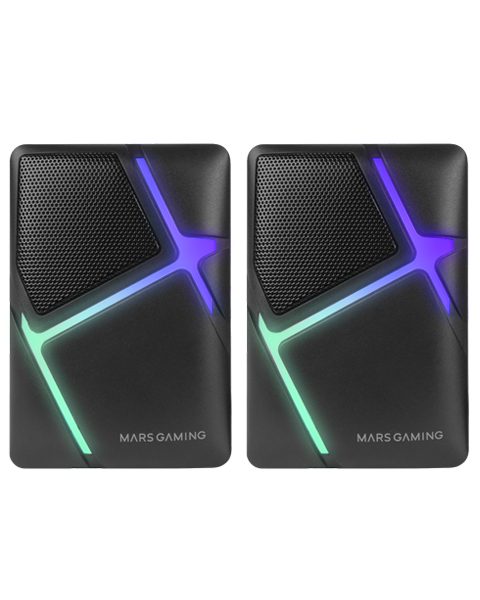 Mars Gaming Enceinte - MS-H - MS-H Noir - 10 W - Filaire - RGB Flow