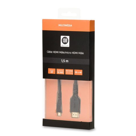 D2 Diffusion Câble HDMI 1.4 mâle/ micro HDMI mâle