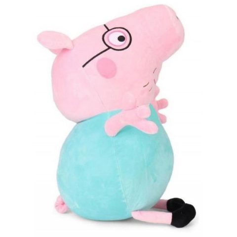 Peppa Pig: Grande Peluche Papa Pig 50 Cm - Peluche Licence - Cochon - Grand Doudou