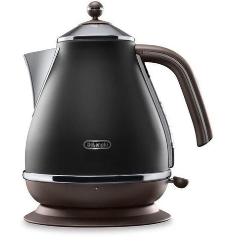 Delonghi Bouilloire - KBOV2001.BK - 2000 W - 1 7 L - Noir mat / Chocolat