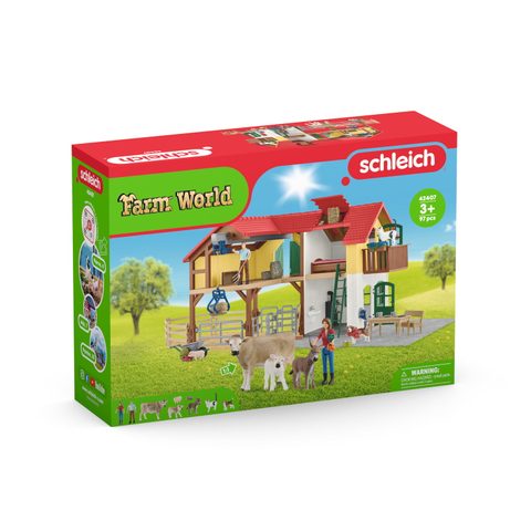 Schleich C Ferme avec étable et animaux