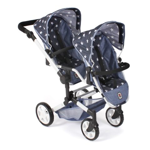 Bayer Chic 2000 Poussette De Poupée Linus Duo Bleu Étoiles
