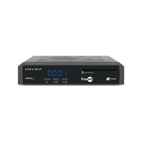 Servimat SIRIUS 3 Récepteur TV Satellite HD + Carte Fransat PC7 Eutelsat 5W