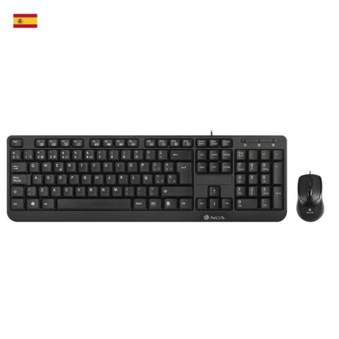 NGS Cocoa Kit, QWERTY, ES clavier Souris incluse Universel USB Espagnole