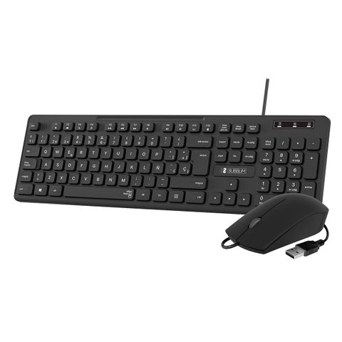 Subblim Subkbc-cssk01 Clavier Souris Incluse Universel Usb Qwerty Espagnole
