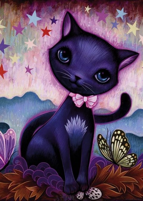 Heye Puzzle Black Kitty, Dream.1000