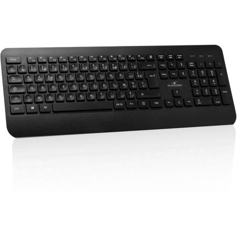 Bluestork Clavier sans fil - Touches creusées ergonomiques - Office R2 - AZERTY