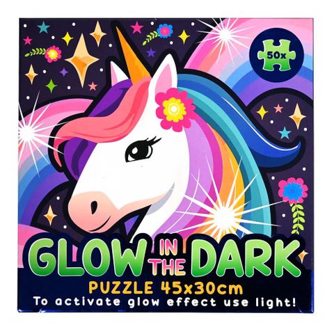 Johntoy Puzzle Licorne Glow In The Dark - Puzzle Enfant 50 Pièces
