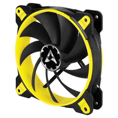 Arctic Ventilateur Boitier Pc Arctique Bionix F120 120mm Pwm Pst Fdb Noir Jaune 4-pins