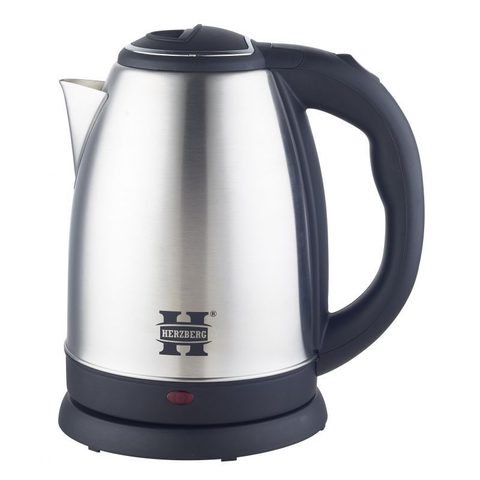 Herzberg Bouilloire électrique 1.8L sans fil argent HG5011-SIL