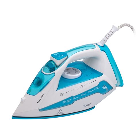 Sogo Pla-ss-6330-b Fer À Repasser Fer À Repasser À Sec Ou À Vapeur Semelle En Céramique 2800 W