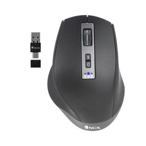 NGS Souris - BLUR-RB - Sans fil - Ergonomique - Laser 800-3200 dpi
