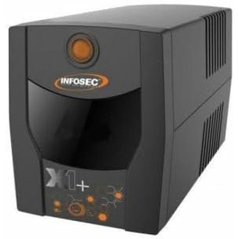 Infosec Système Ups 1000 Va Avec 1 Led On/off Et Port Usb Connexion Type B. 4 Prises Iec. Sans Câble Usb