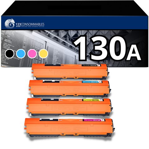 123consommables Pack 4 Toners Compatibles Hp 130a