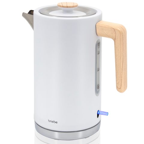 Briebe Bouilloire KT1165WHT Nordic 1,7L Sans BPA Ebullition Rapide