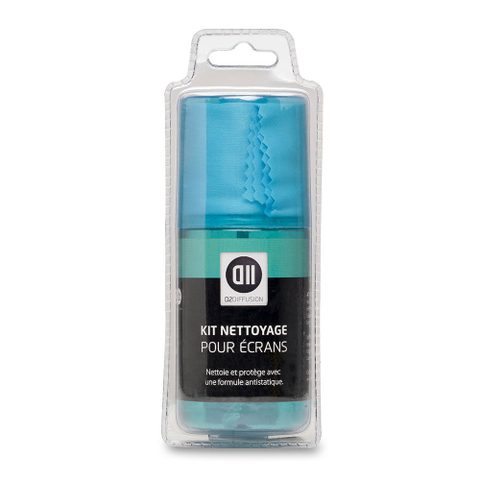 D2 Diffusion Kit De Nettoyage Ecran Et Moniteur 200ml + Serviette En Microfibres Extra Fines 100% De Fines Herbes Aucun