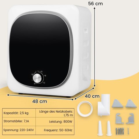 Northix Sèche-linge compact 2,5 kg avec cinq programmes