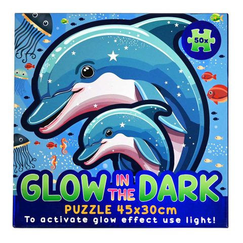 Johntoy Puzzle Phosphorescent Monde Sous-marin - 50 Pièces Puzzle