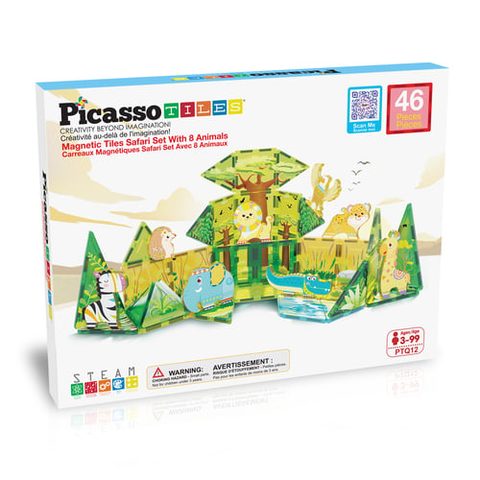 Tactic Set Tuiles Magnétiques Picassotiles Safari 46 Pièces