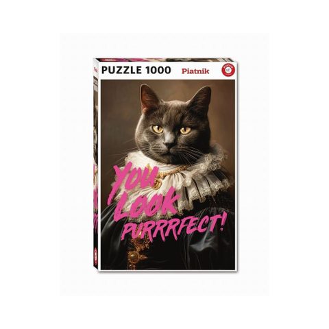 Piatnik Puzzle 1000 pièces You Look Purrrfect! Portrait chat Renaissance