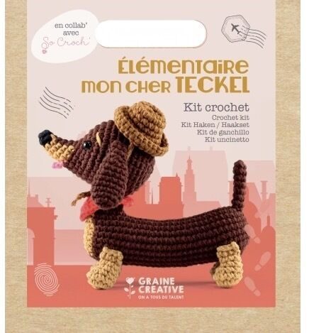 Graine Creative Kit Amigurumi Teckel 180 Mm Multicolor Coton
