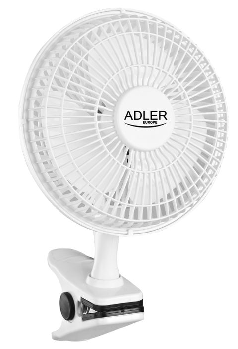 Adler ventilateur sur pied 2 vitesses 30 W blanc fixe