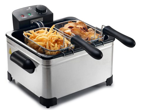 Senya Friteuse électrique cuve amovible inox 5L - grande capacité 2000W - Family Fryer