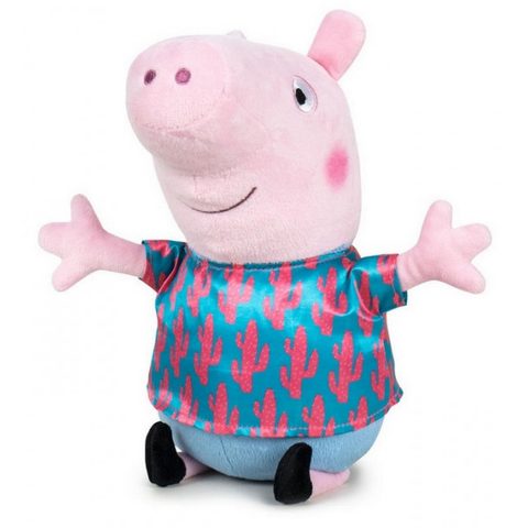 Peppa Pig: Peluche Georges Chemise Cactus 31 Cm - Peluche Licence - Cochon - Doudou