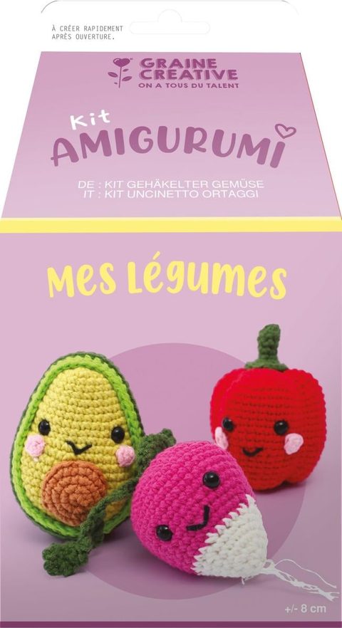 Graine Creative Kit Amigurumi Amigurumi Mes Legumes Multicolor Coton