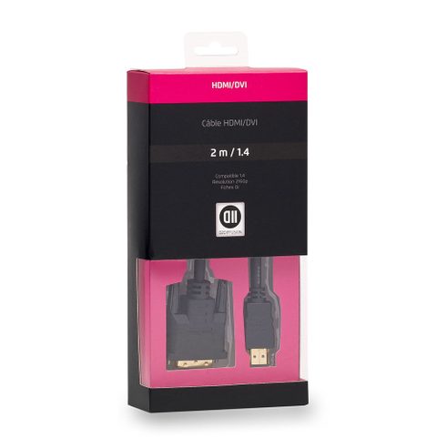 D2diffusion Câble Hdmi Mâle/ Dvi Mâle 2 M Dvi-d 24+1