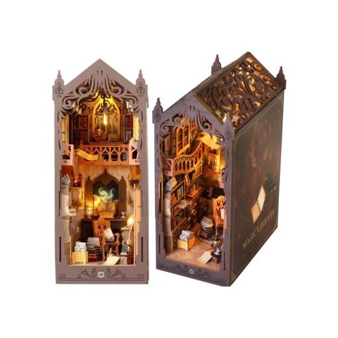 Nook Kit Book Diy Bibliothèque Magique En Bois Marron 11 X 18 X 26 Cm Land