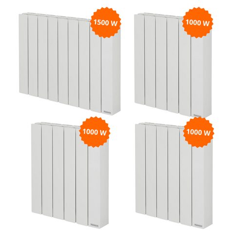 Thermor Pack 3 radiateurs électriques 1000 W + 1 radiateur 1500 W Baléares 2