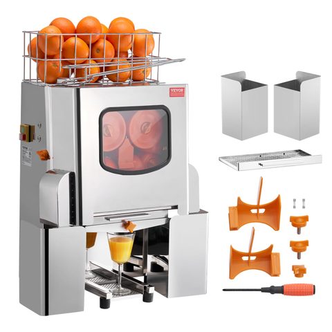 Vevor Presse-agrumes électrique 120W automatique avec filtre et seau à épluchures, pour restaurant, café