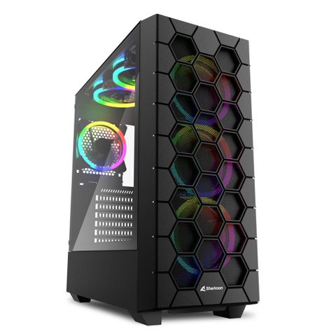 Sharkoon RGB HEX - Verre trempé - Éclairage RGB personnalisable