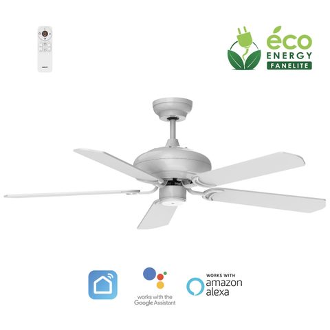 Fanelite Ventilateur de plafond 152 cm ALIZE - Moteur DC 38W - Télécommande - Wifi&Contrôles vocaux - 5 pales - Très silencieux