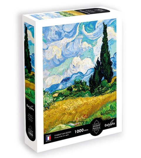 Sentosphere Puzzle - Calypto - 1000 pièces -Champ de blé avec cyprès - Vincent Van Gogh - Dès 9 ans