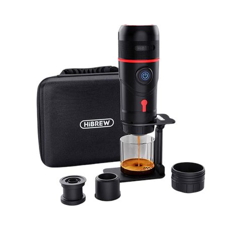 Hibrew Cafetière expresso portable H4 Premium 60 ml 15 Bars 80W avec étui