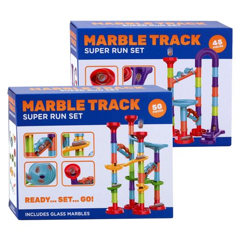 Johntoy Ensemble De Course En Marbre Super Run, 45 Pièces
