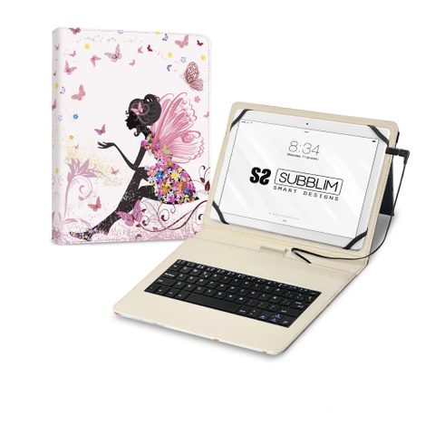 Subblim Subkt1-usb052 Clavier Pour Tablette Qwerty Espagnole Micro-usb
