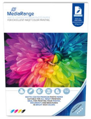 Mediarange Papier Photo MRINK116 Mat A4 105 g/m² Jet d'encre