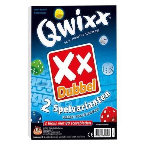 White Goblin Games Jeu De Dés Qwixx Double Gobelins Blancs - Amusez-vous En Famille Et Entre Amis