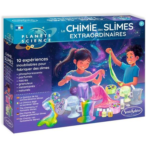 Sentosphere Kit Scientifique - La Chimie Du Slime Extraodinaires - Slim De Toutes Les Couleurs - Origine Naturelle - Des 8 Ans