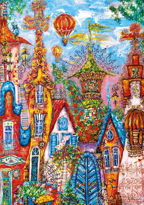 Heye Puzzle Blue Gate 500 Pièces - Puzzle Charming Village