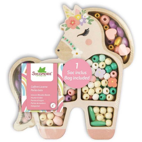Sycomore C perles licorne 170 perles bois 3 m fil